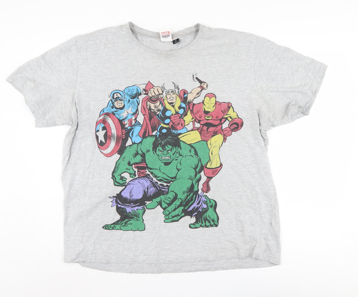 Marvel Comics Grey Graphic T-Shirt XL