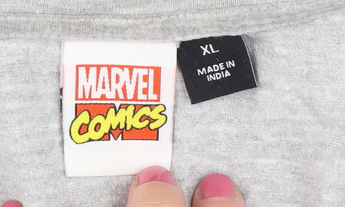 Marvel Comics Grey Graphic T-Shirt XL