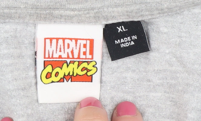 Marvel Comics Grey Graphic T-Shirt XL