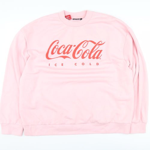 ASOS Design Women’s Pink Logo Pullover Sweatshirt M