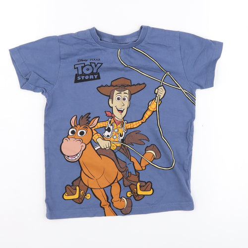 Next Boys Blue Toy Story T-Shirt, 4-5 Years, Cartoon Graphic
