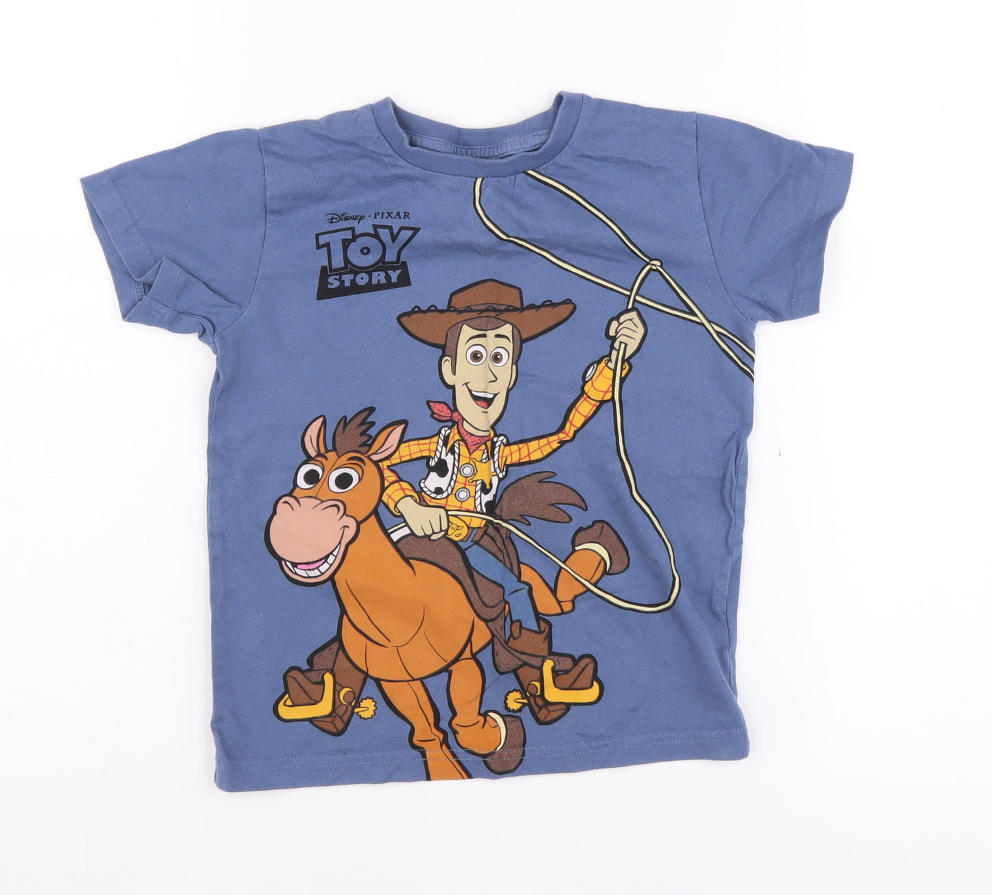Next Boys Blue Toy Story T-Shirt, 4-5 Years, Cartoon Graphic