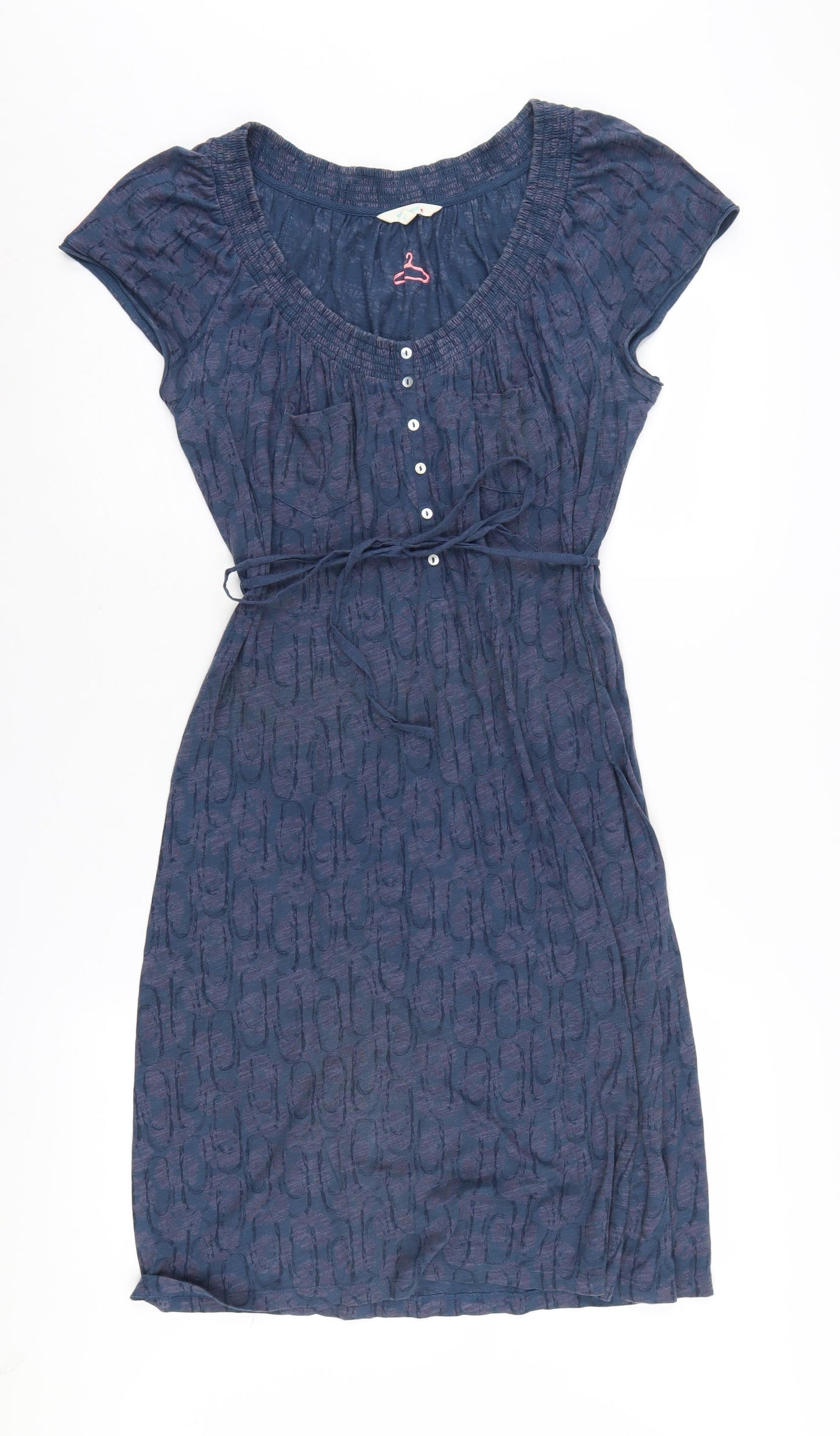 White Stuff Women's Blue T-Shirt Dress Size 14