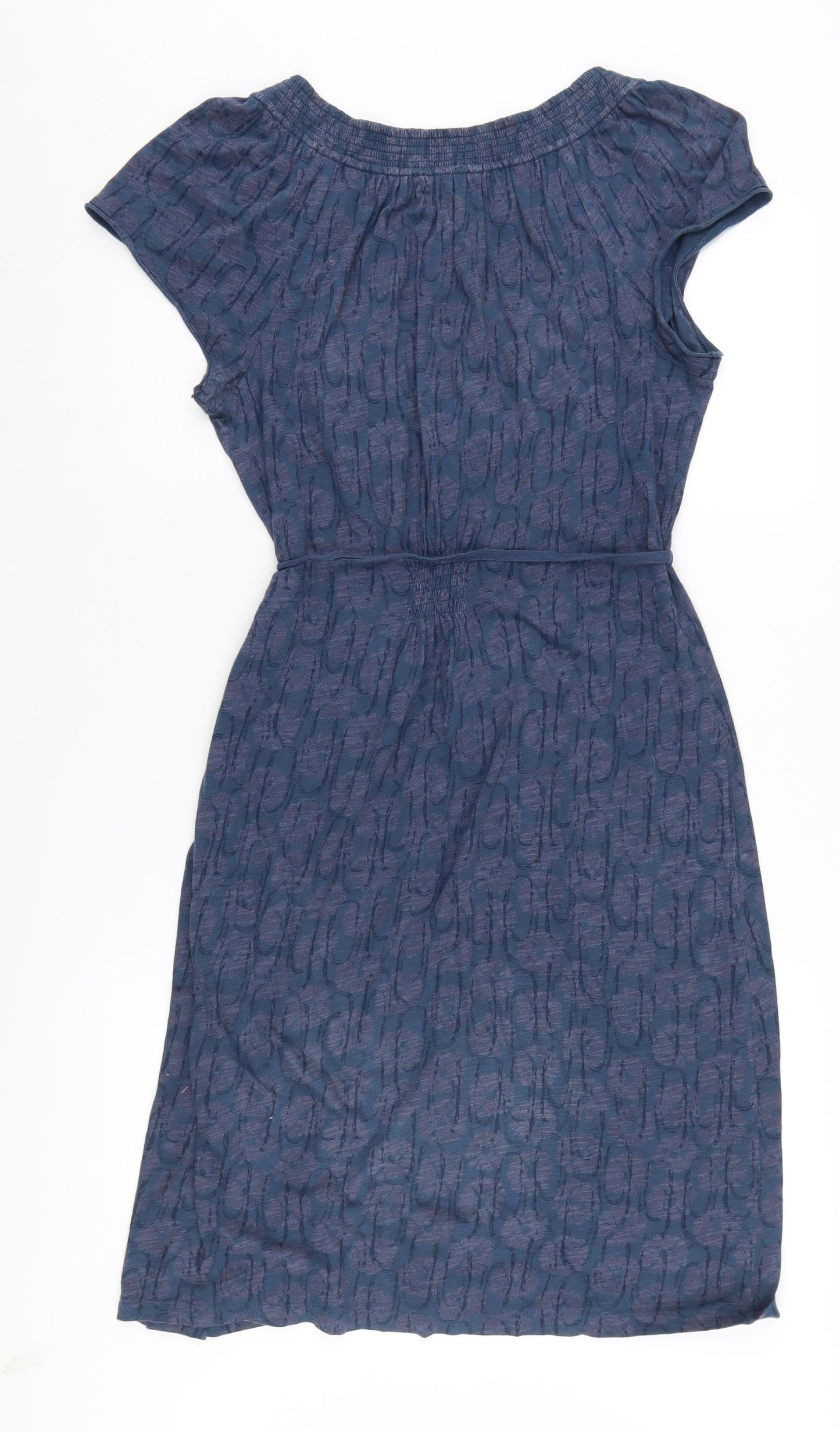 White Stuff Women's Blue T-Shirt Dress Size 14
