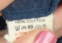 White Stuff Women's Blue T-Shirt Dress Size 14