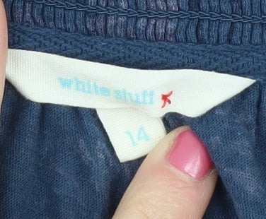 White Stuff Women's Blue T-Shirt Dress Size 14