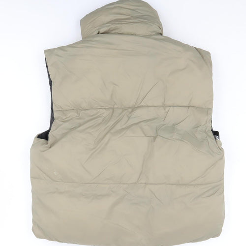 Zara Women's Beige S Waistcoat with Full Zip