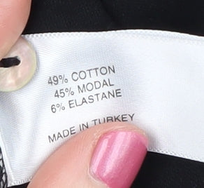 CC Women's Black XL Mock Neck Pullover with Buttons