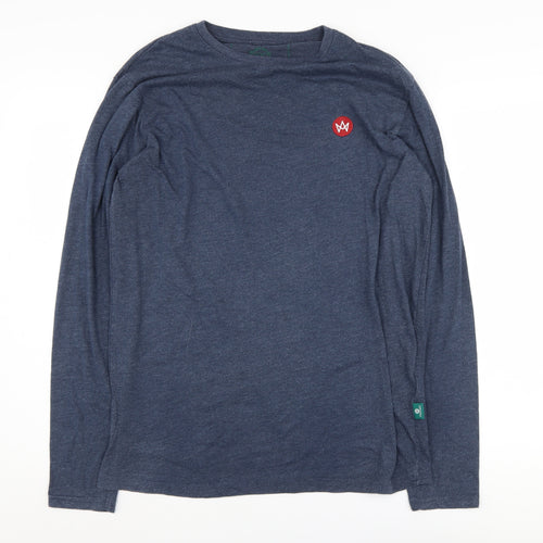 Kronstadt Men's Blue Long Sleeve Crew Neck T-Shirt M