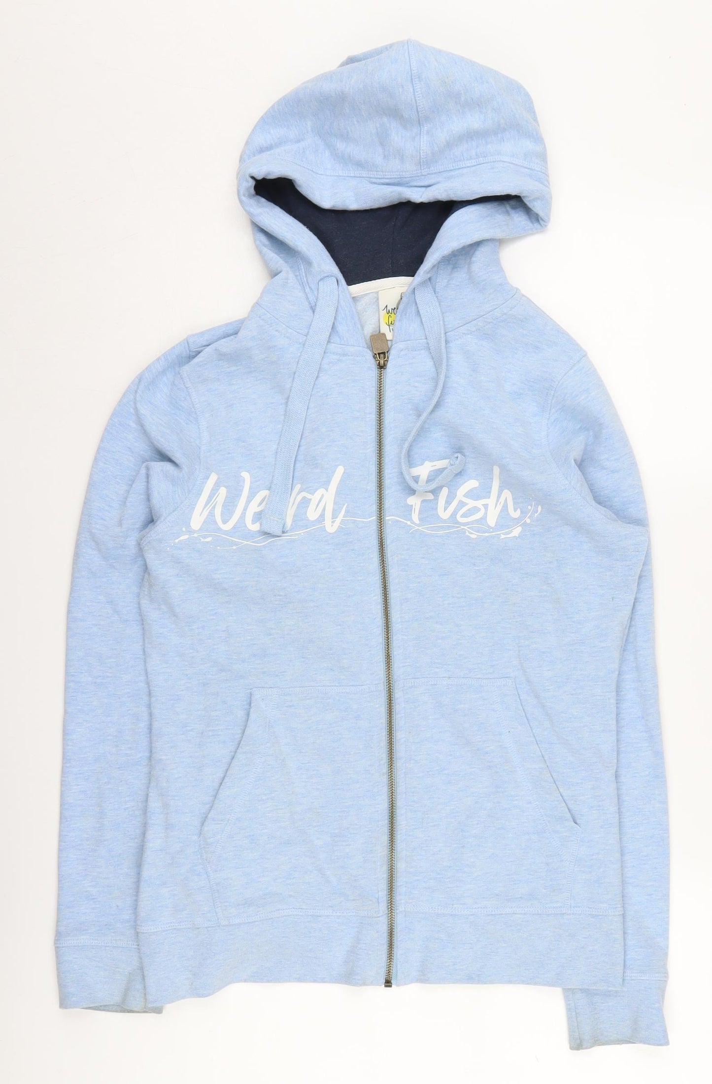 Weird Fish Women's Blue Full Zip Hoodie Size 12