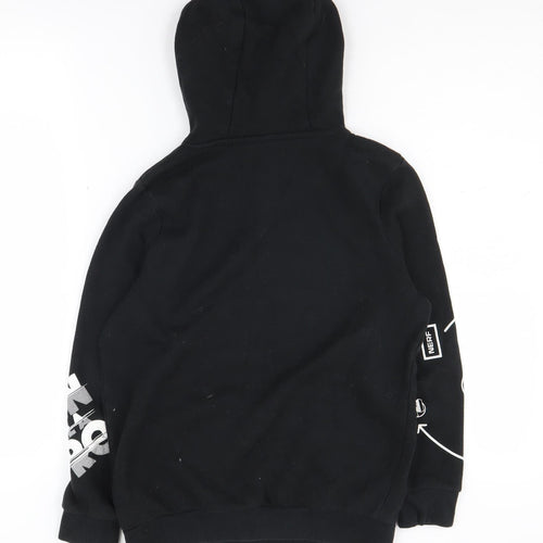 Nerf Boys Black Pullover Hoodie 10-11 Years Graphic Print