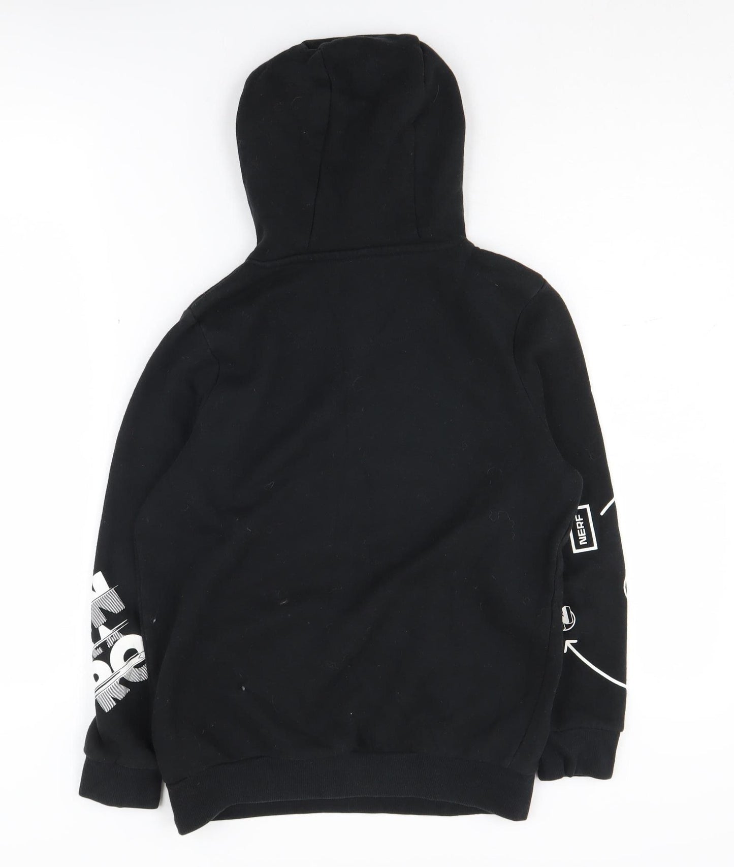 Nerf Boys Black Pullover Hoodie 10-11 Years Graphic Print