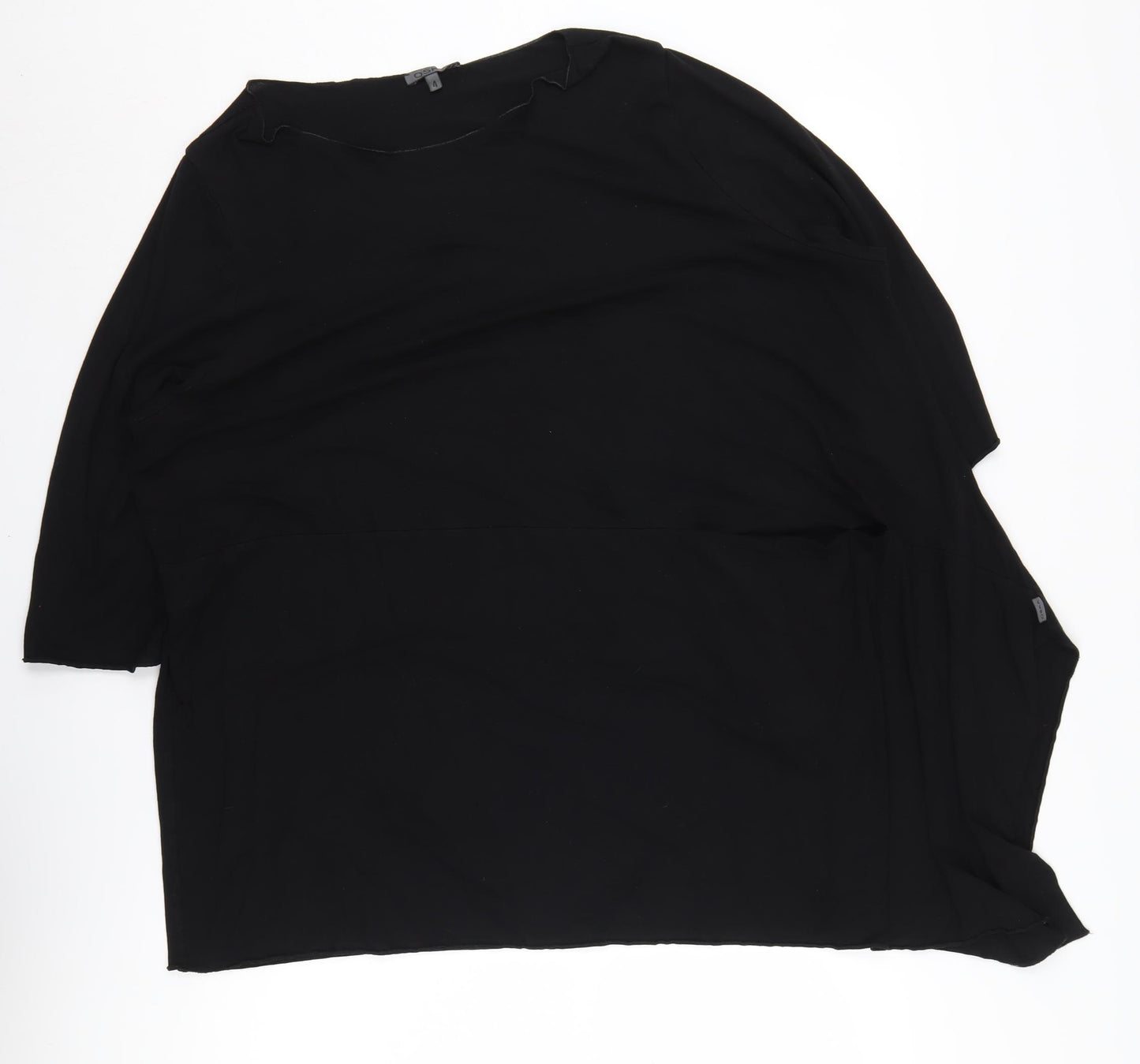 OSKA Women’s Black Basic T-Shirt, Size 6, 3/4 Sleeve