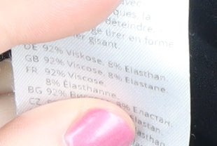 OSKA Women’s Black Basic T-Shirt, Size 6, 3/4 Sleeve