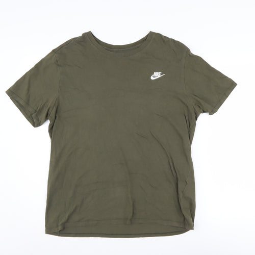 Nike Men's Green Athletic Crew Neck T-Shirt L