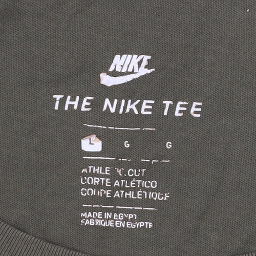 Nike Men's Green Athletic Crew Neck T-Shirt L