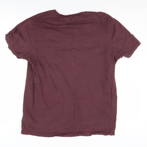 Topman Men's Red Slim Fit T-Shirt, Medium, Crew Neck