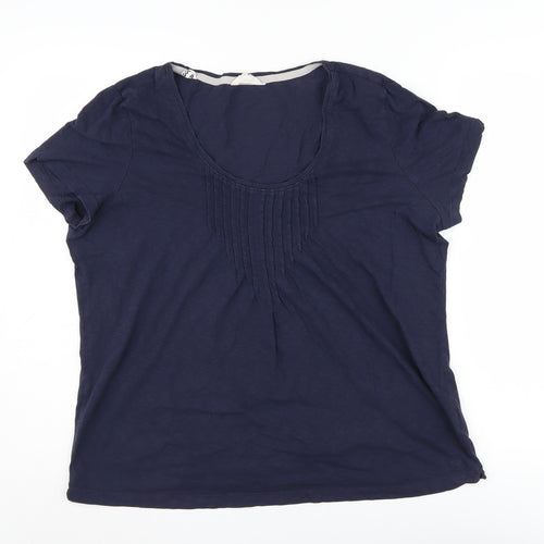 White Stuff Women's Blue T-Shirt, Size 18, Casual Style