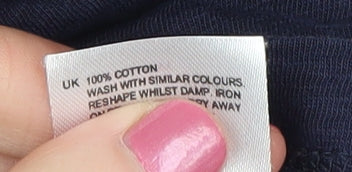 White Stuff Women's Blue T-Shirt, Size 18, Casual Style