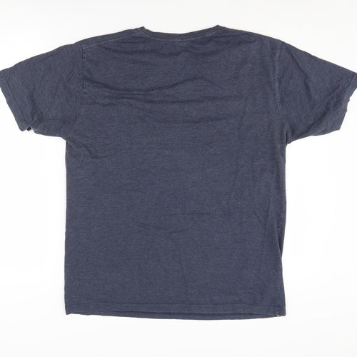 Saltrock Men's Blue Graphic Print T-Shirt - Large