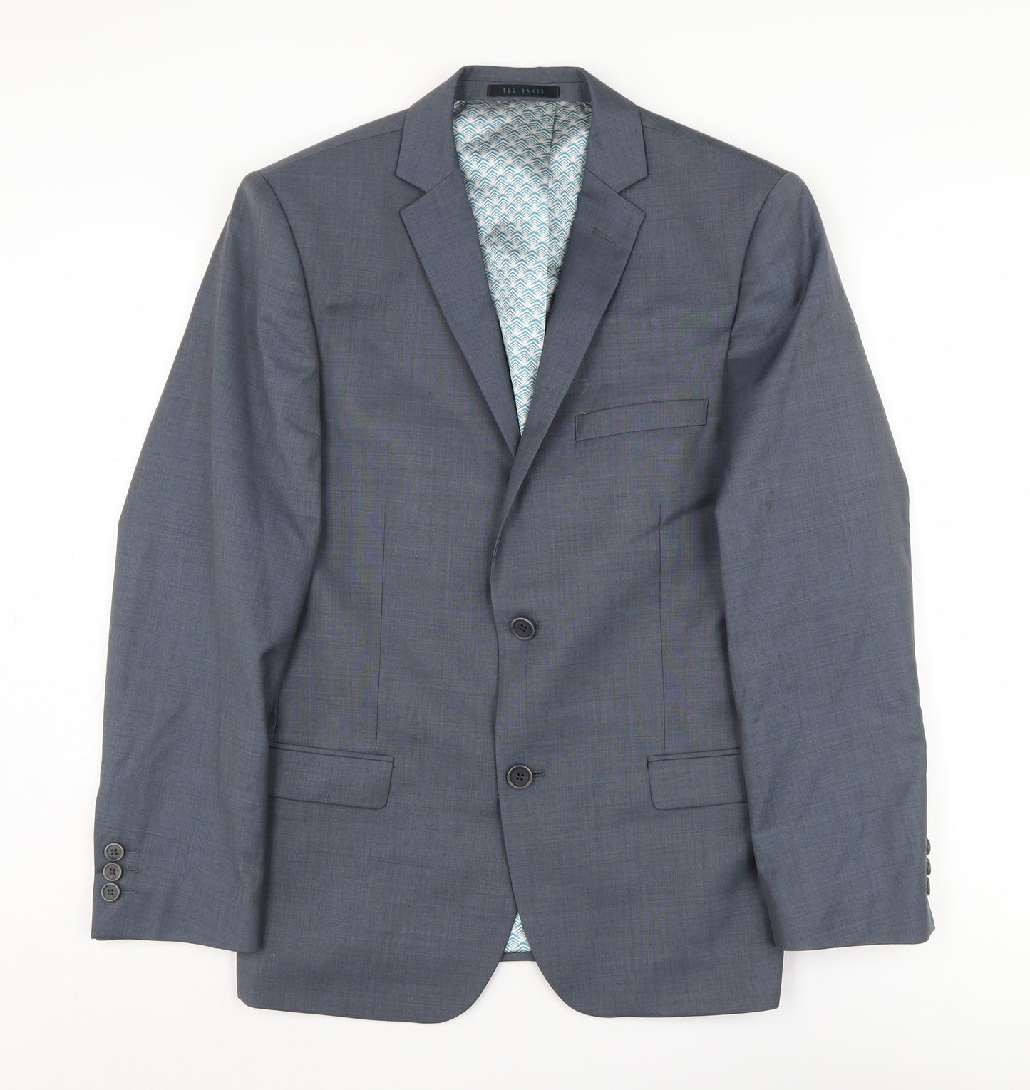 Ted Baker Men's Grey Blazer 38S Single-Breasted Formal