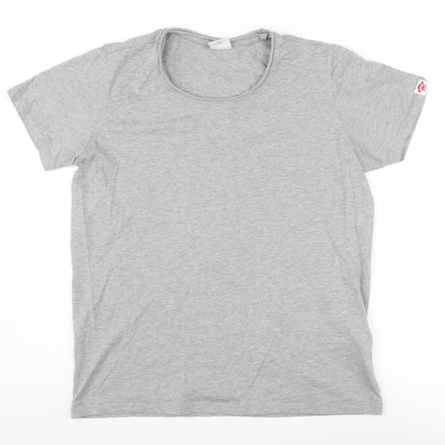 Le Coq Sportif Grey T-Shirt M Unisex Crew Neck Casual