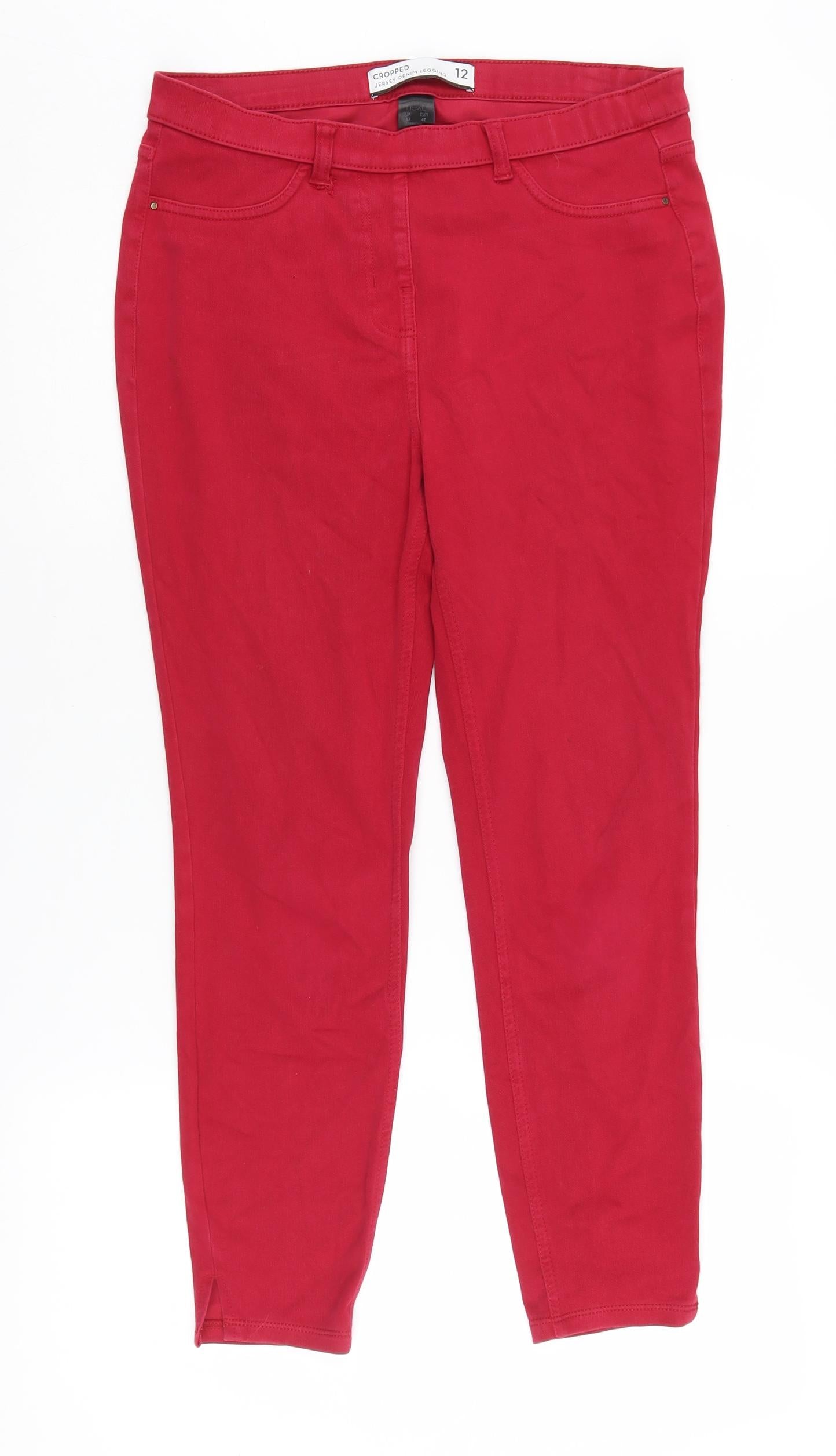 Next Women's Red Cropped Jeans Size 12, Good Condition