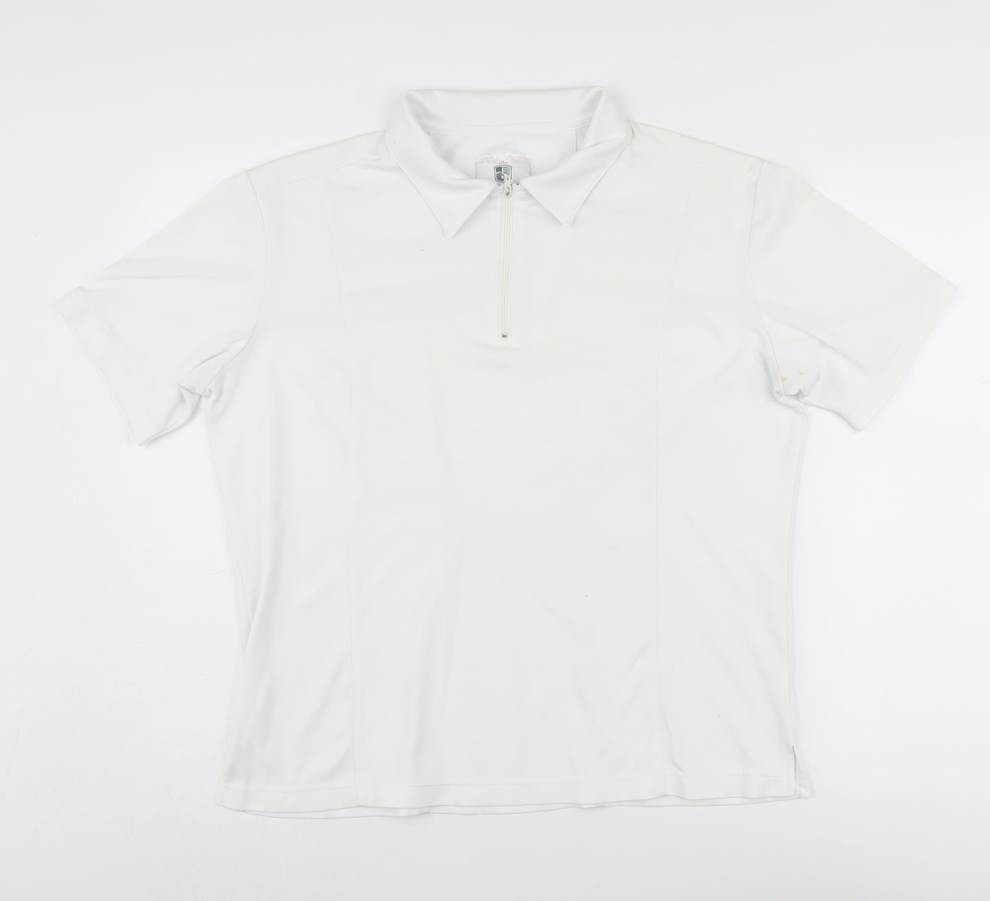 Emsmorn Women's White Polo Top Size 16 Regular Fit