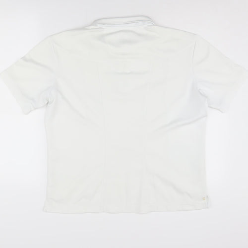 Emsmorn Women's White Polo Top Size 16 Regular Fit