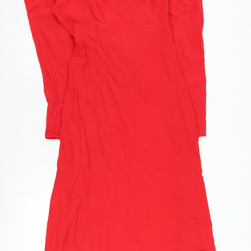 Nobody's Child Red Long Sleeve Women's Dress Size 12