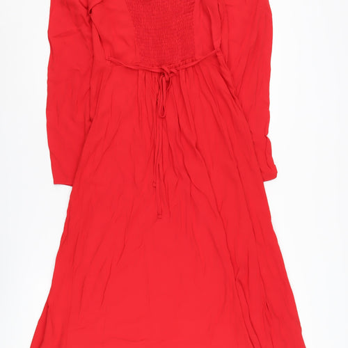 Nobody's Child Red Long Sleeve Women's Dress Size 12