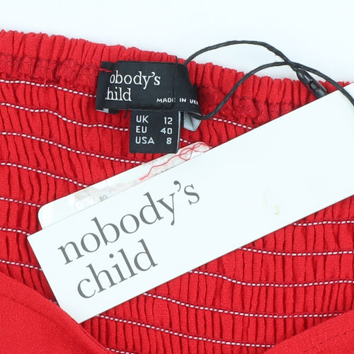 Nobody's Child Red Long Sleeve Women's Dress Size 12