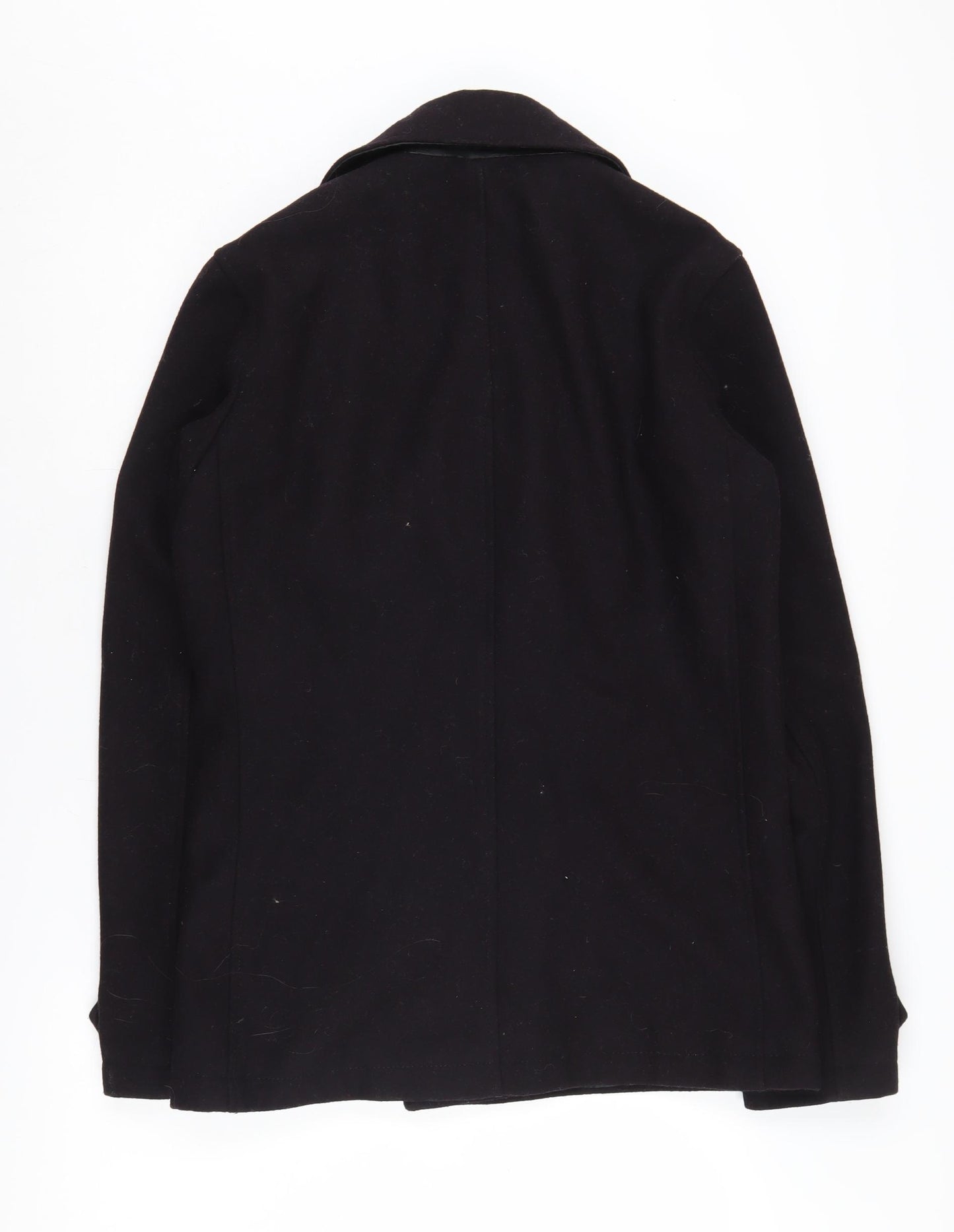 New Look Men's Black Pea Coat S - Wool Blend