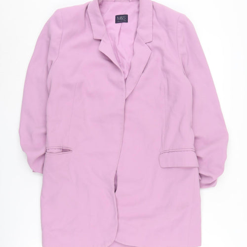 Marks and Spencer Women's Pink Blazer Size 8