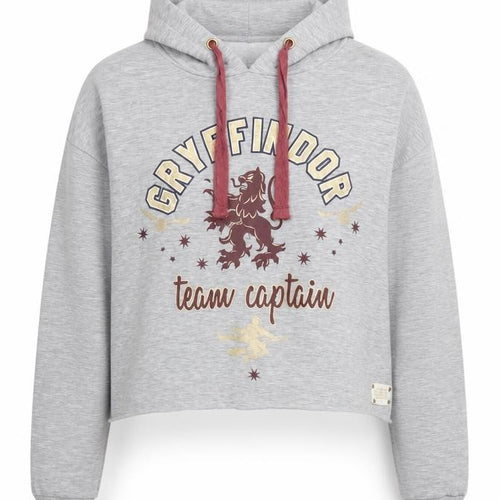Harry Potter Women's Grey Hoodie, Large, Gryffindor Themed 14-16