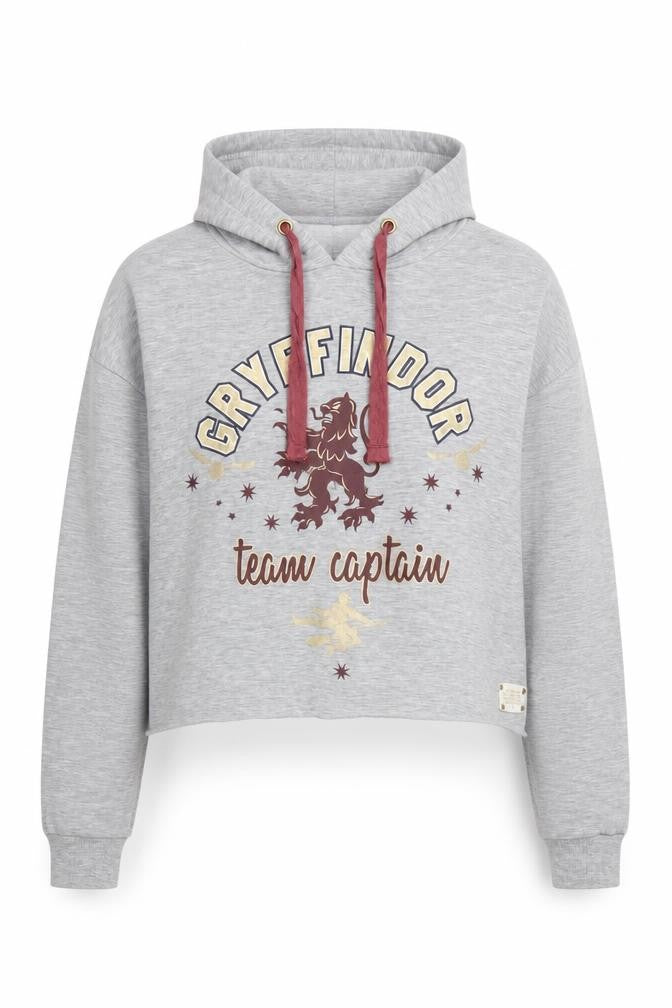 Harry Potter Women's Grey Hoodie, Large, Gryffindor Themed 14-16
