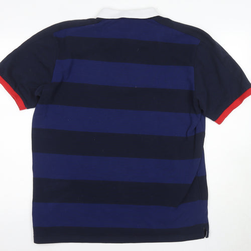 UEFA Euro 2020 Men's Blue Striped Polo Shirt 2XL