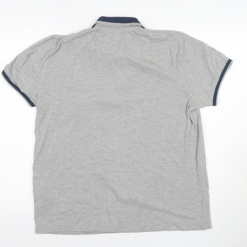 Sergio Tacchini Men's Grey Polo Shirt, M, Short Sleeve