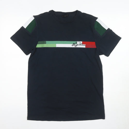 Police Men's Navy Graphic Print M T-Shirt