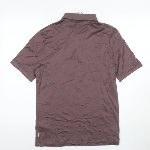 Autograph Men’s Brown Polo Shirt - Size S, Short Sleeve
