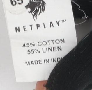 Netplay Men's White Slim Fit Dress Shirt L
