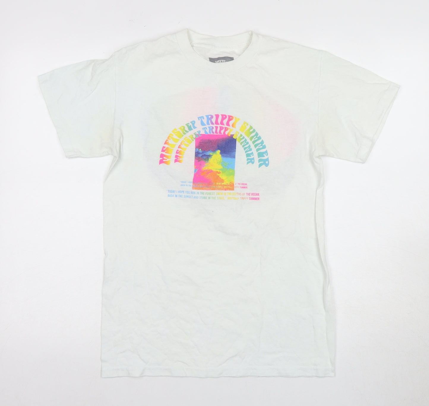 MSFTS REP Men's S Multicolour Trippy Summer T-Shirt