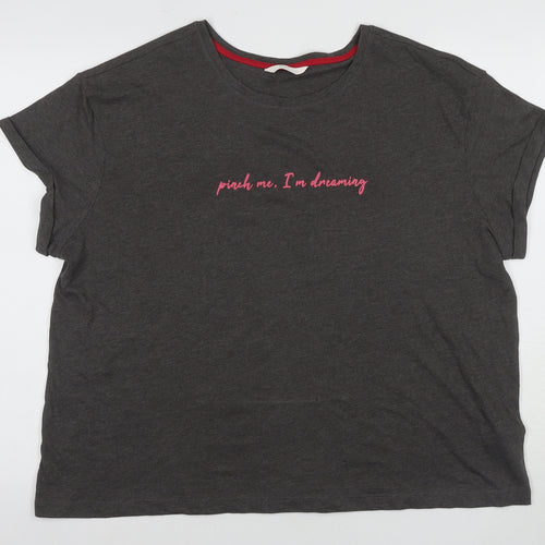 Marks & Spencer Women's Grey XL Nightshirt Embroidered