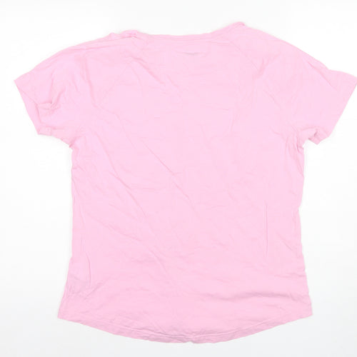 Puma Women's Pink T-Shirt, Size 14, Casual Short Sleeve