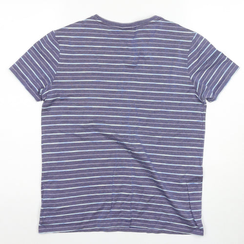 Luciano Women's Blue Striped T-Shirt Size S
