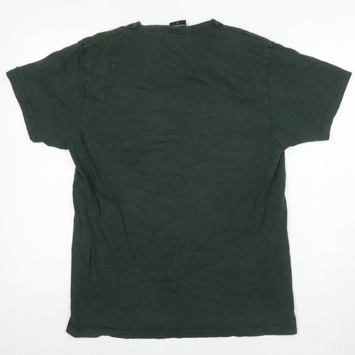 T34 Men's Green Graphic Print Short Sleeve T-Shirt M