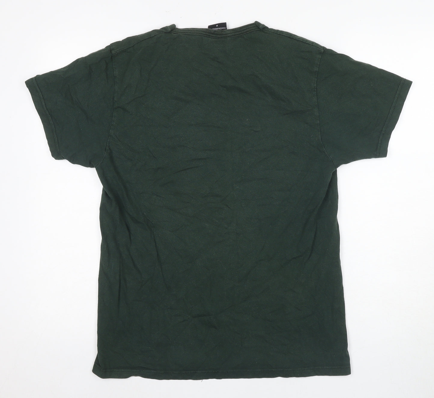 T34 Men's Green Graphic Print Short Sleeve T-Shirt M