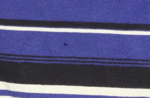 Athletic Essentials Women's Blue Striped Polo, Size 12