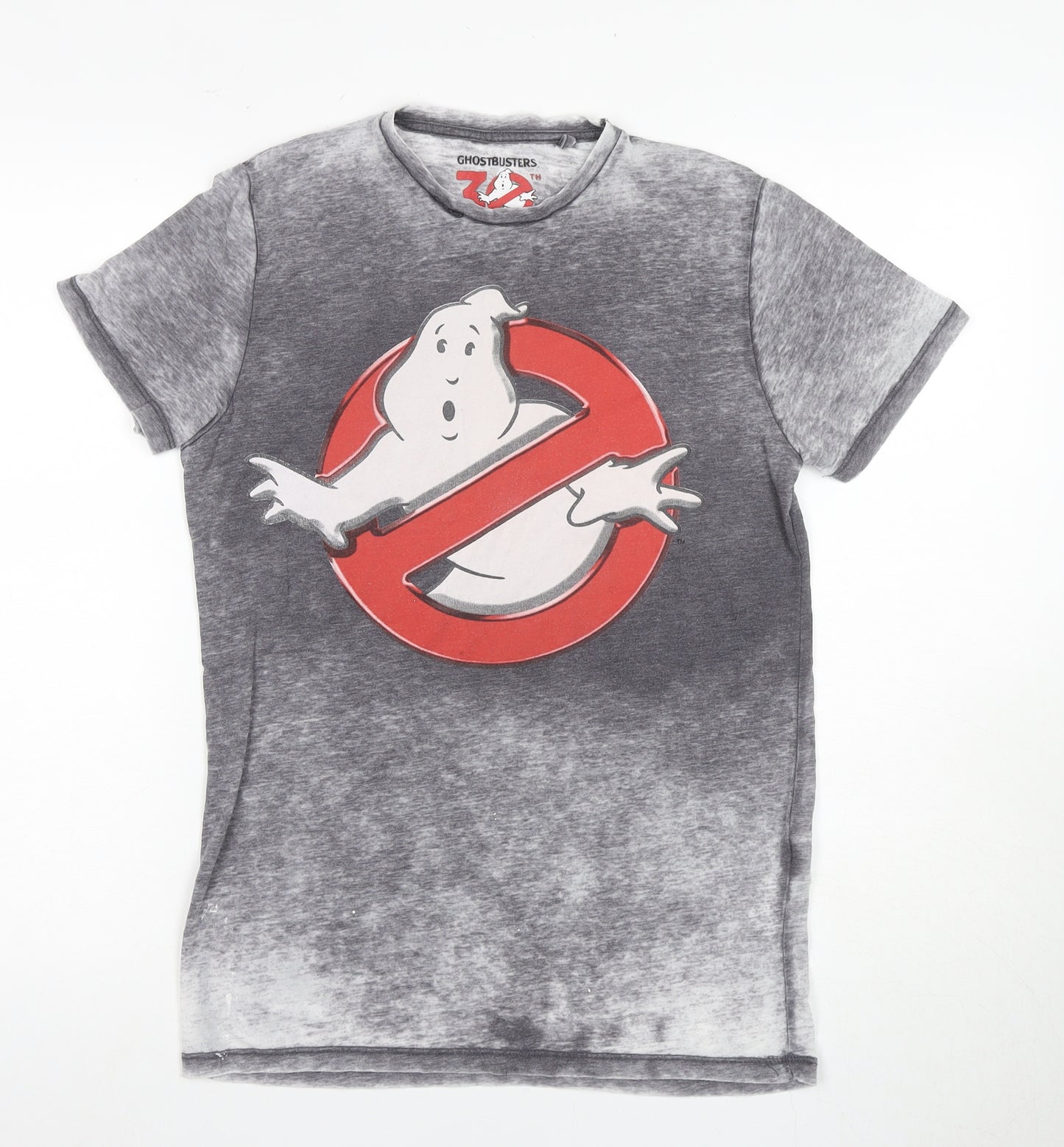 Ghostbusters Men's Grey Graphic T-Shirt, Size S, Film Design