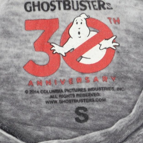 Ghostbusters Men's Grey Graphic T-Shirt, Size S, Film Design